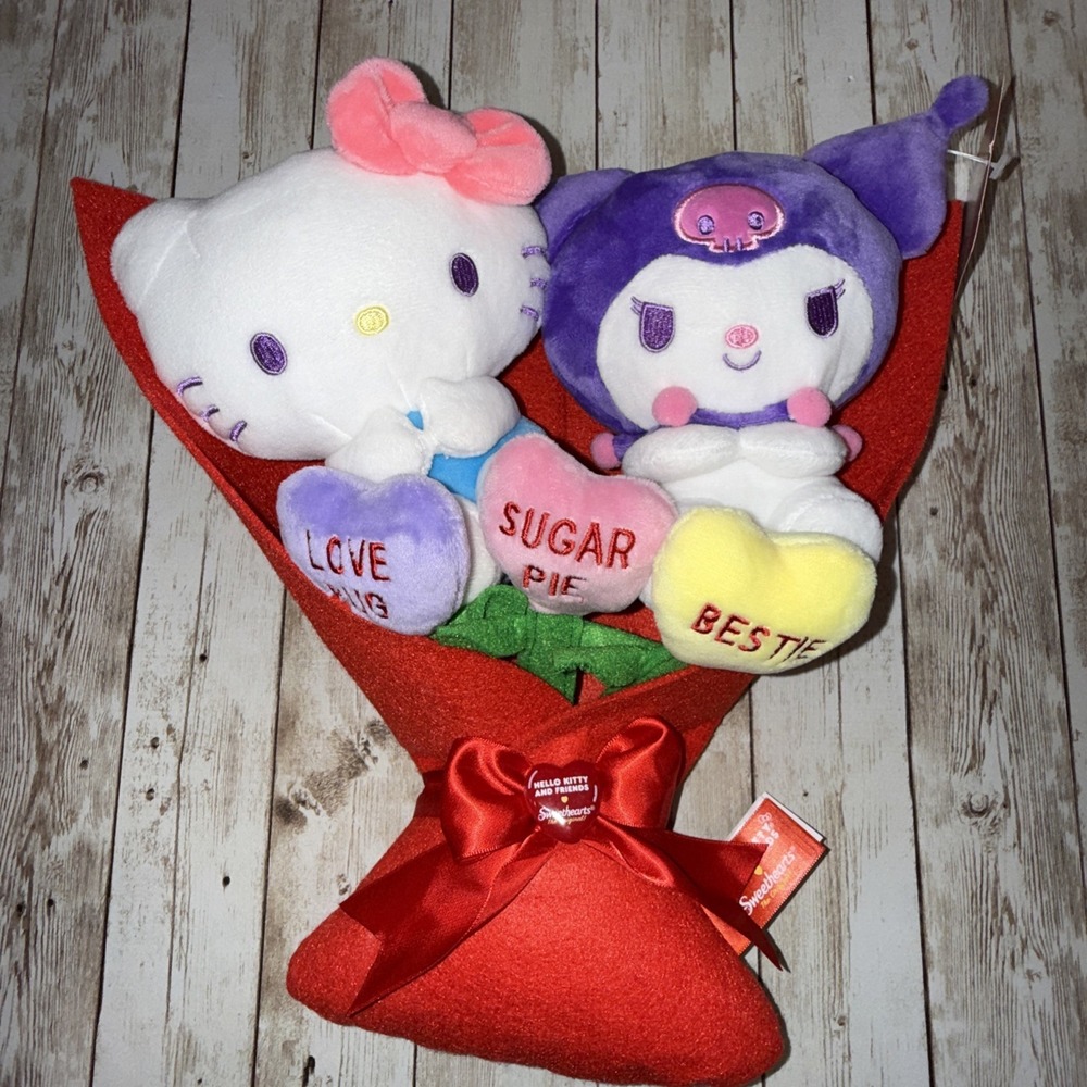 Valentine's Day HELLO KITTY & KUROMI Plush Bouquet Sweethearts 2026 NEW